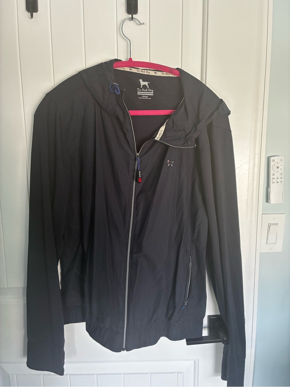The Black Dog Women’s Navy Lightweight Hooded Jacket
